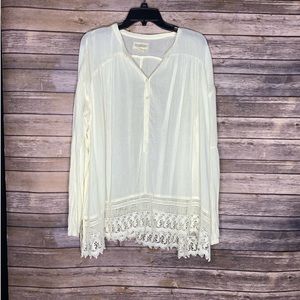 Ralph Lauren Denim & Supply Cream Tunic Top XL